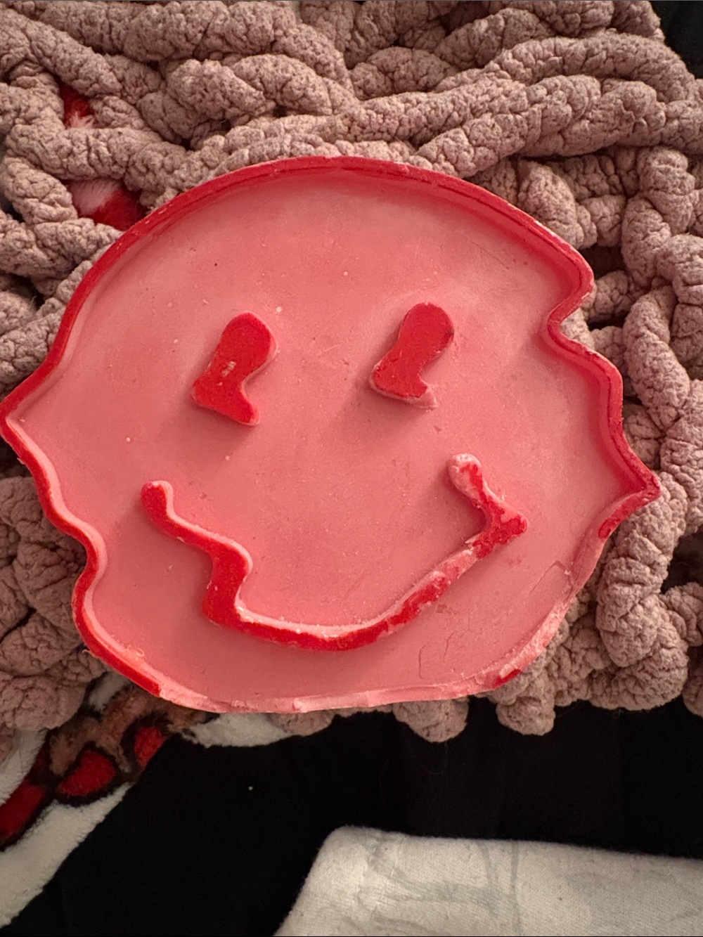 Brand New Pink Smiley Face Decorative Candle
